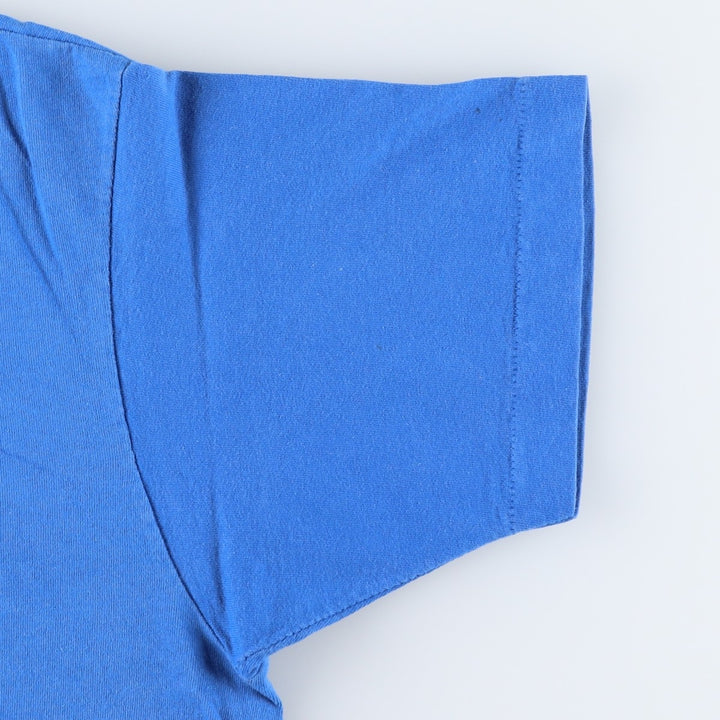 90'S Fruit of the Loom printed T-shirt, made in the USA, men's size L, vintage cotton blue type Vintage Second Hand