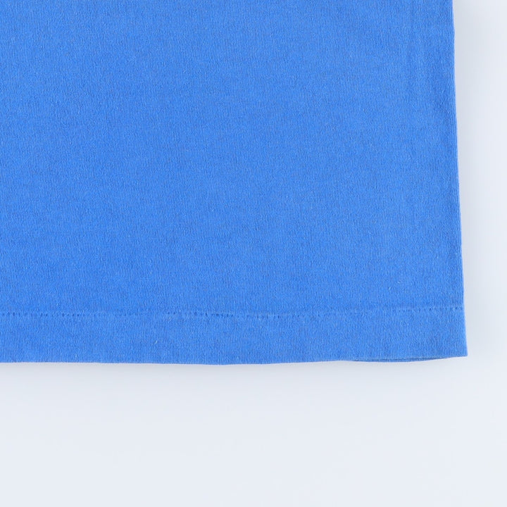 90'S Fruit of the Loom printed T-shirt, made in the USA, men's size L, vintage cotton blue type Vintage Second Hand