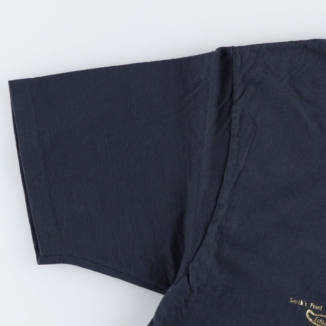 80'S Hanes BEEFY-T Blue Tag Souvenir T-Shirt, Made in USA, Men's XL Equivalent, Vintage cotton navy blue type Vintage Second Hand