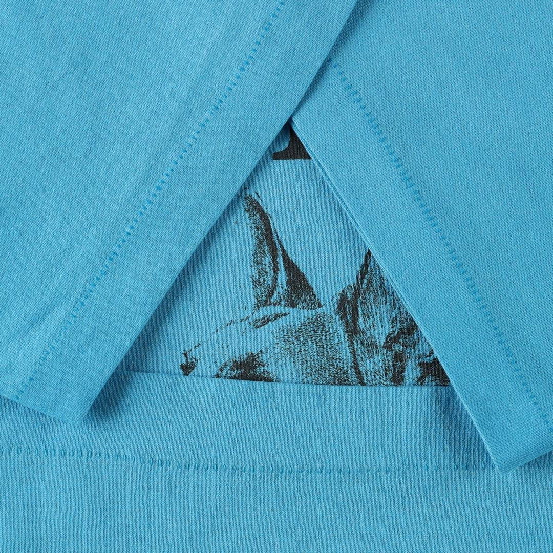 90'S Screen Stars Best Dog Print T-Shirt, Made in USA, Men's Size L (approx.), Vintage cotton Blue type light blue Vintage Second Hand