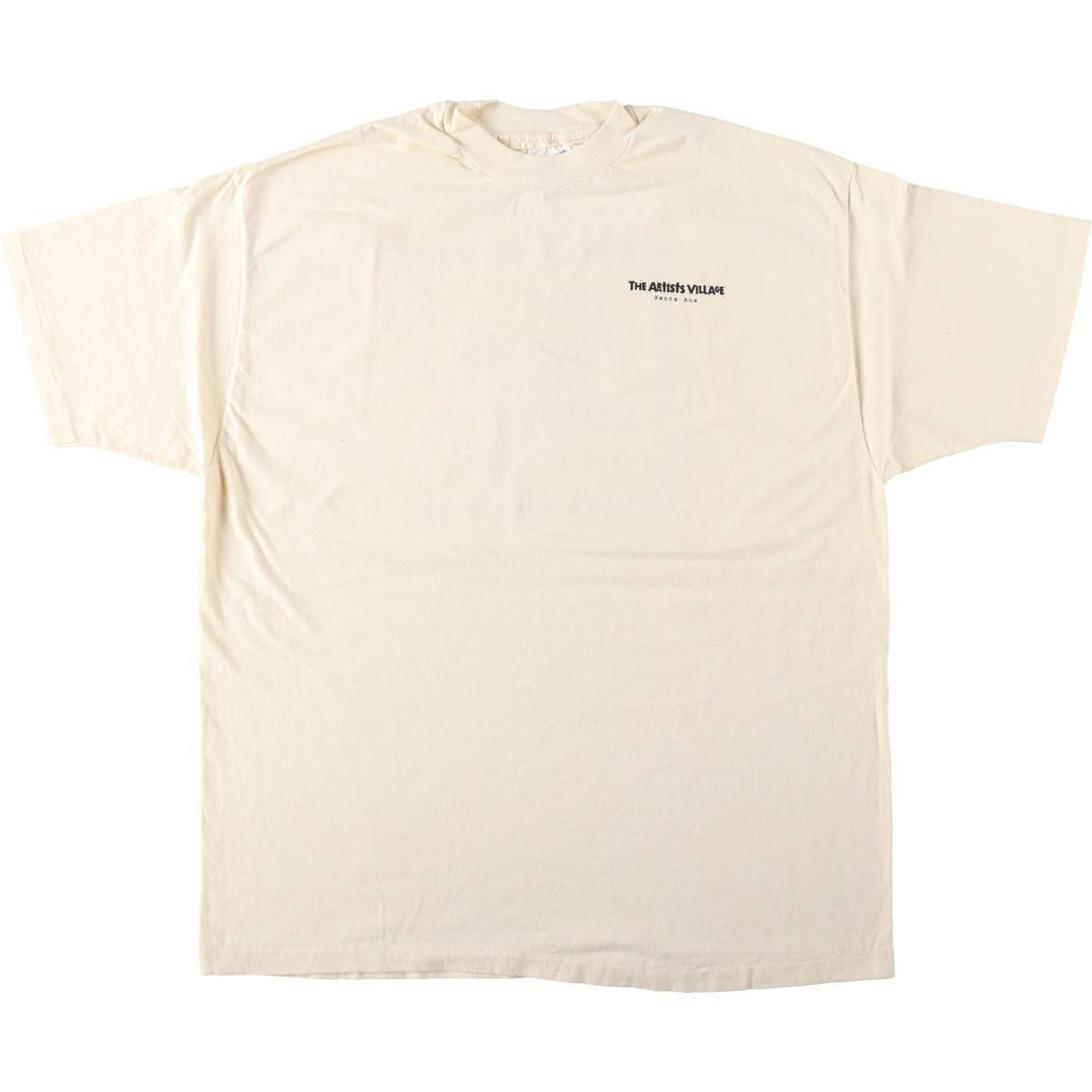 90'S Hanes BEEFY-T Printed T-shirt Made in USA Men's XL Vintage cotton unbleached Vintage Second Hand