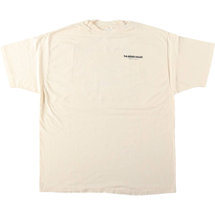 90'S Hanes BEEFY-T Printed T-shirt Made in USA Men's XL Vintage cotton unbleached Vintage Second Hand