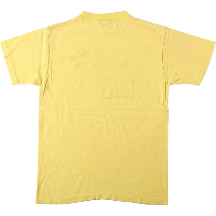 ~90'S Anvil Print T-Shirt, Made in USA, Men's Size L (Equivalent), Vintage cotton yellow type Vintage Second Hand