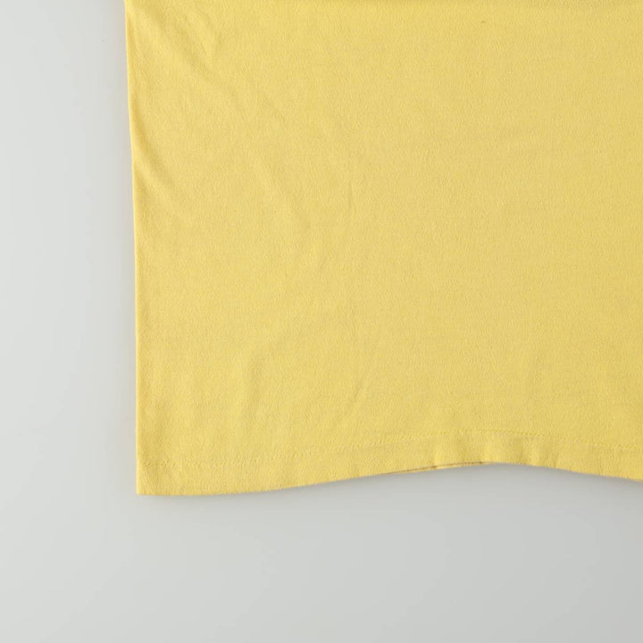 ~90'S Anvil Print T-Shirt, Made in USA, Men's Size L (Equivalent), Vintage cotton yellow type Vintage Second Hand