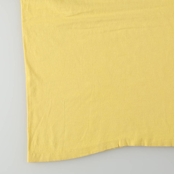 ~90'S Anvil Print T-Shirt, Made in USA, Men's Size L (Equivalent), Vintage cotton yellow type Vintage Second Hand