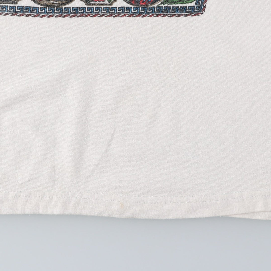 90s-00'S Caribbean T's souvenir T-shirt, women's size XL equivalent. cotton white type Vintage Second Hand