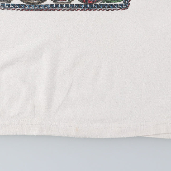 90s-00'S Caribbean T's souvenir T-shirt, women's size XL equivalent. cotton white type Vintage Second Hand