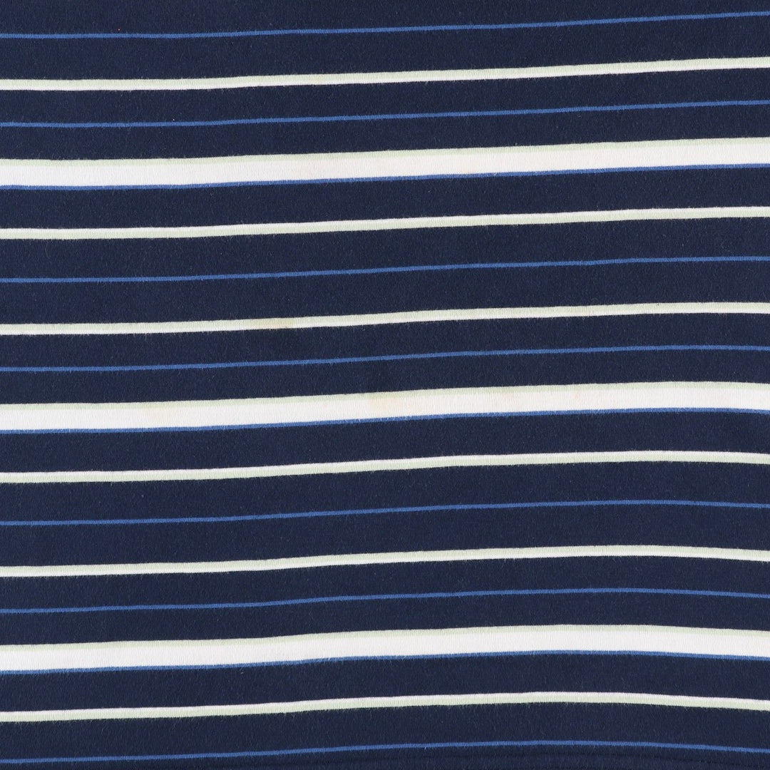90'S Puritan Multi-Striped T-Shirt, Men's Size XL (Equivalent), Vintage cotton navy blue type Vintage Second Hand