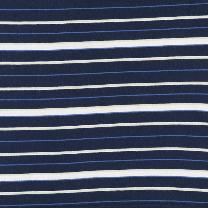 90'S Puritan Multi-Striped T-Shirt, Men's Size XL (Equivalent), Vintage cotton navy blue type Vintage Second Hand