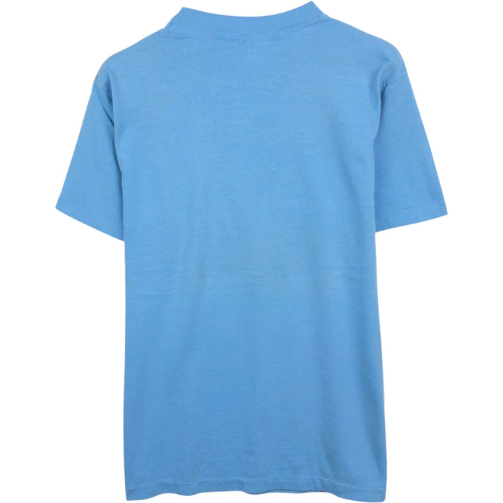 80'S Hanes Fifty-Fifty Blue Tag Printed T-Shirt, Made in USA, Men's Size L (approx.) cotton Blue type light blue Vintage Second Hand