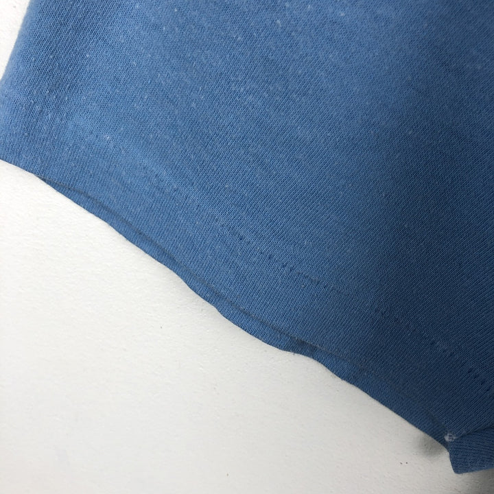 80'S Hanes Fifty-Fifty Blue Tag Printed T-Shirt, Made in USA, Men's Size L (approx.) cotton Blue type light blue Vintage Second Hand