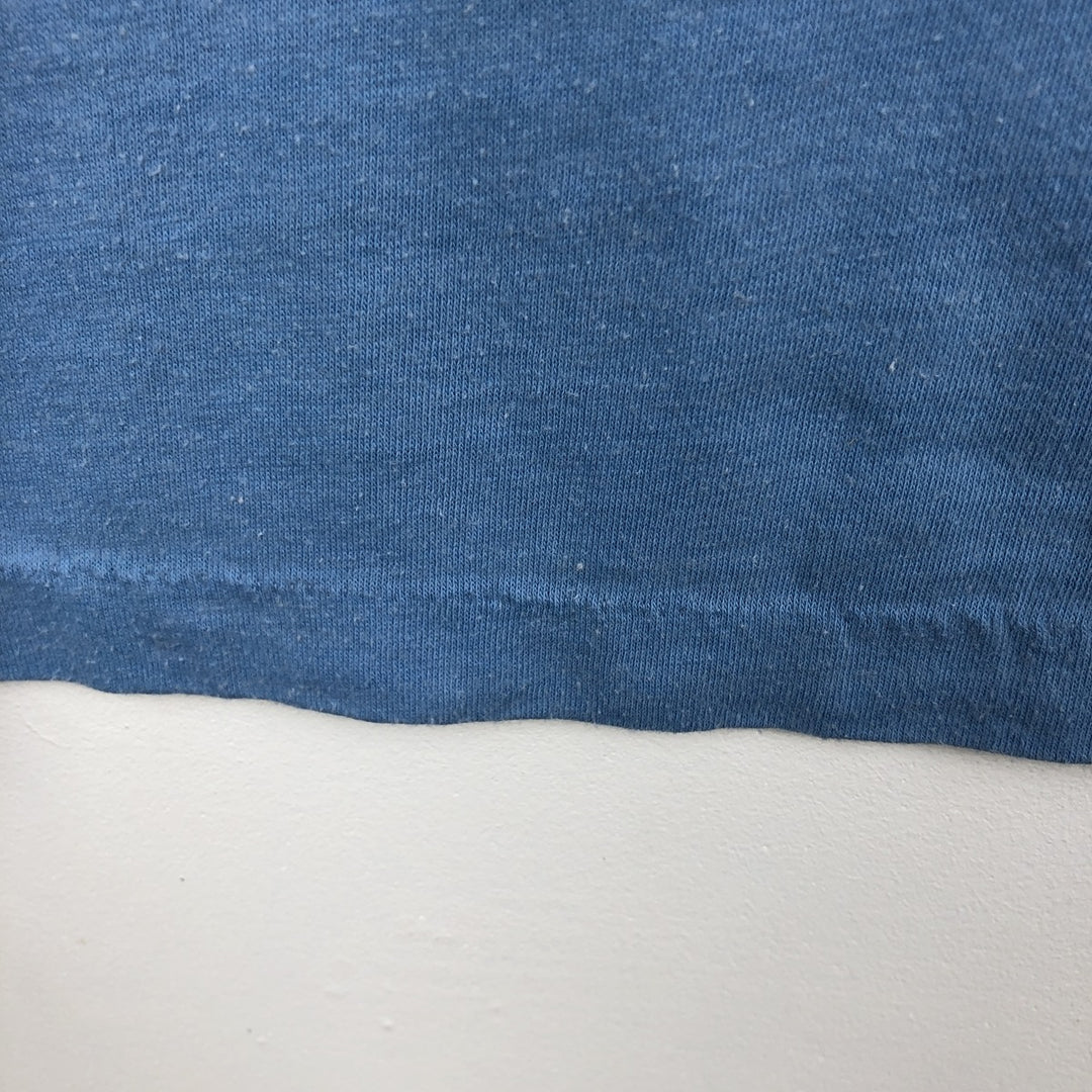 80'S Hanes Fifty-Fifty Blue Tag Printed T-Shirt, Made in USA, Men's Size L (approx.) cotton Blue type light blue Vintage Second Hand