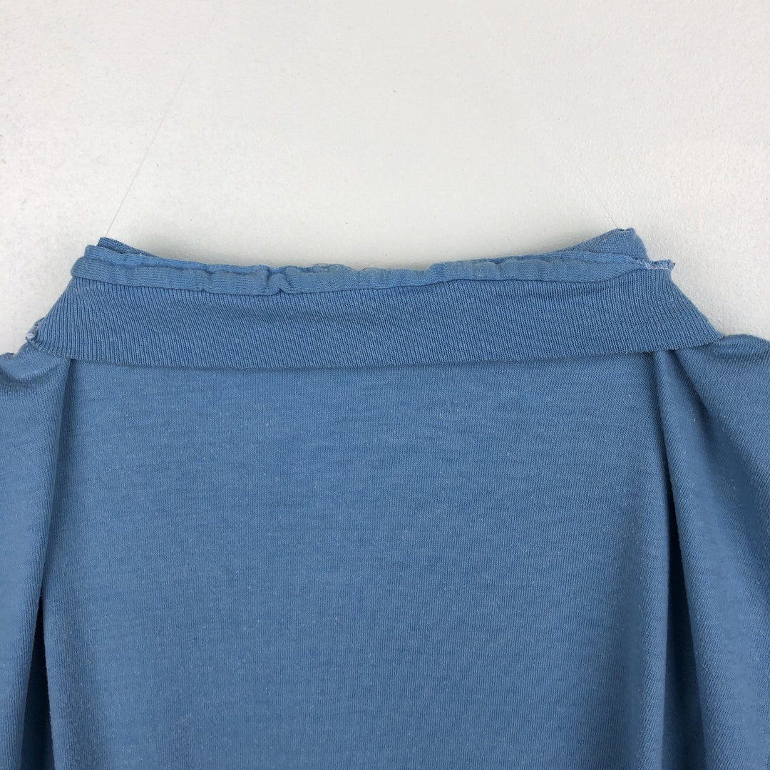 80'S Hanes Fifty-Fifty Blue Tag Printed T-Shirt, Made in USA, Men's Size L (approx.) cotton Blue type light blue Vintage Second Hand