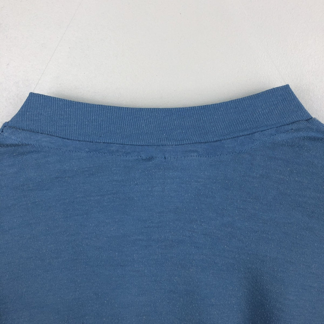 80'S Hanes Fifty-Fifty Blue Tag Printed T-Shirt, Made in USA, Men's Size L (approx.) cotton Blue type light blue Vintage Second Hand