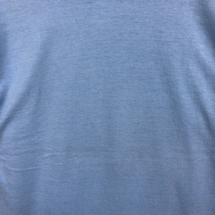 80'S Hanes Fifty-Fifty Blue Tag Printed T-Shirt, Made in USA, Men's Size L (approx.) cotton Blue type light blue Vintage Second Hand