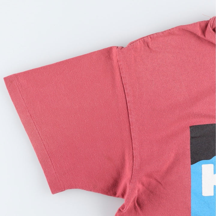 90'S Anvil KAVU Short-Sleeve Logo T-Shirt, Made in USA, Men's Size L (Equivalent), Vintage cotton pink type Vintage Second Hand