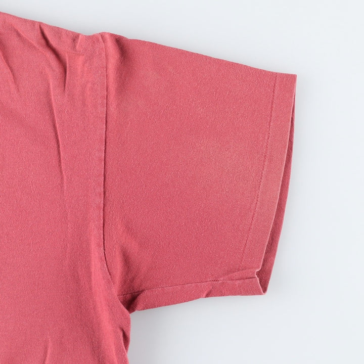 90'S Anvil KAVU Short-Sleeve Logo T-Shirt, Made in USA, Men's Size L (Equivalent), Vintage cotton pink type Vintage Second Hand