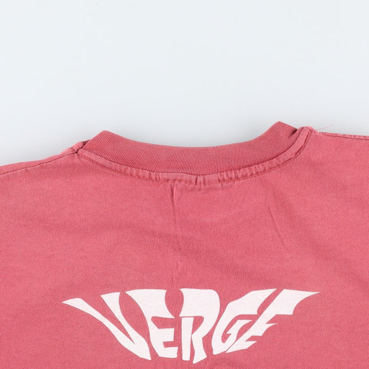 90'S Anvil KAVU Short-Sleeve Logo T-Shirt, Made in USA, Men's Size L (Equivalent), Vintage cotton pink type Vintage Second Hand