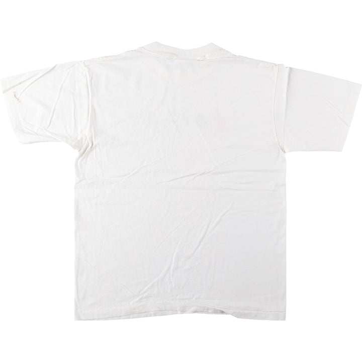 90'S All Sport Print T-shirt, Made in USA, Men's L size, Vintage cotton white type Vintage Second Hand