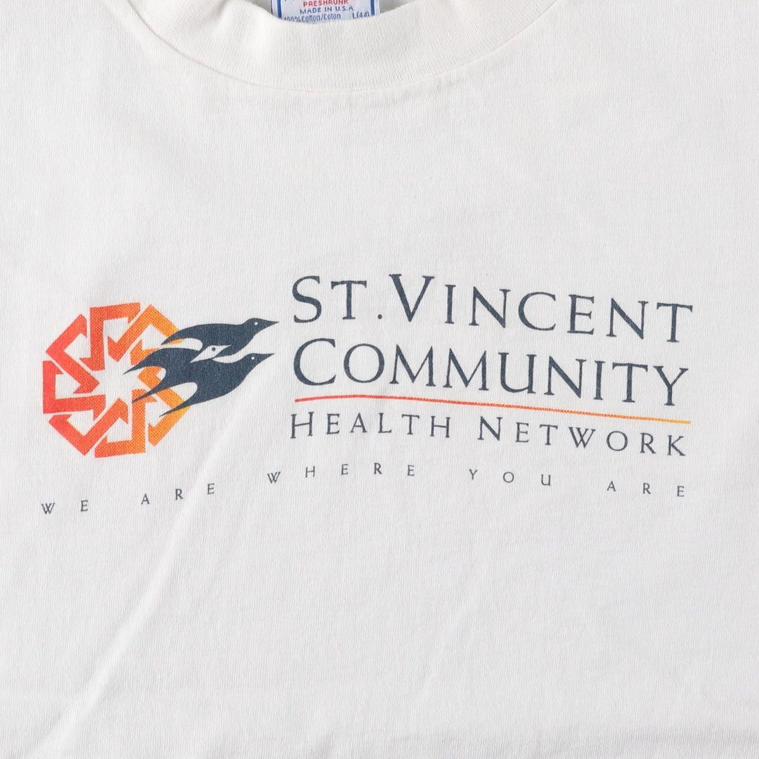 90'S All Sport Print T-shirt, Made in USA, Men's L size, Vintage cotton white type Vintage Second Hand