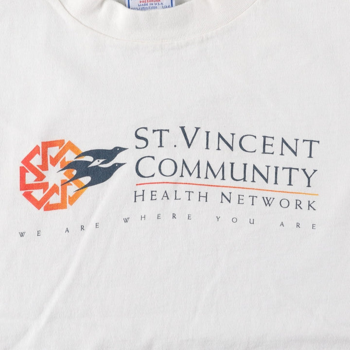 90'S All Sport Print T-shirt, Made in USA, Men's L size, Vintage cotton white type Vintage Second Hand