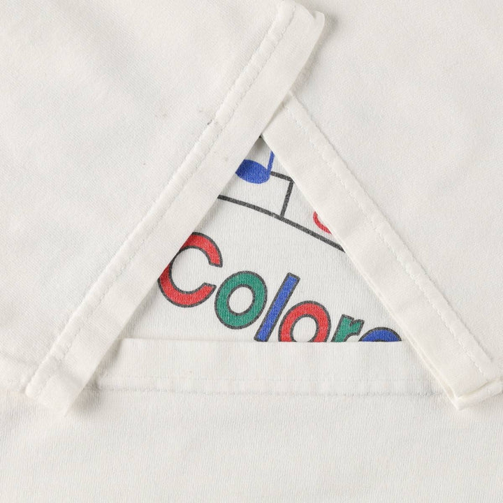 All Sport MAXWEIGHT De Colores Printed T-Shirt, Made in USA, Men's Size M (approx.) cotton white type Vintage Second Hand