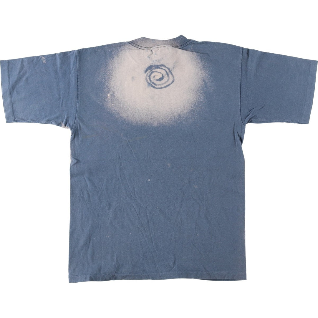 90'S Prairie Mountain American Sportwear Printed T-Shirt, Made in USA, Men's Size M (approx.), Vintage cotton Blue type light blue Vintage Second Hand