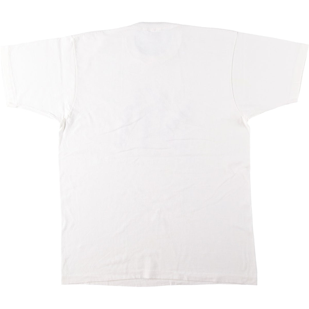 80'S Fruit of the Loom Best Print T-Shirt, Made in USA, Men's XL equivalent, Vintage cotton white type Vintage Second Hand