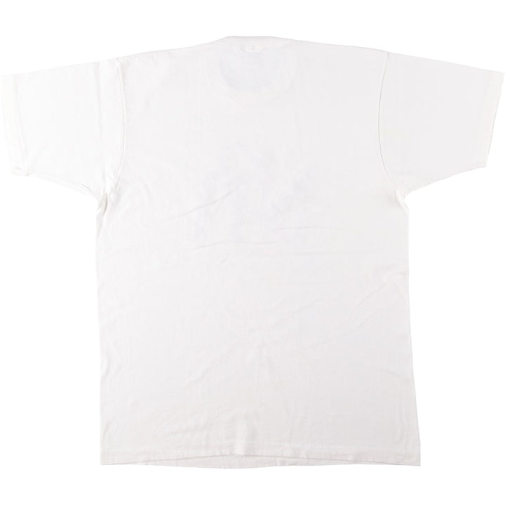 80'S Fruit of the Loom Best Print T-Shirt, Made in USA, Men's XL equivalent, Vintage cotton white type Vintage Second Hand