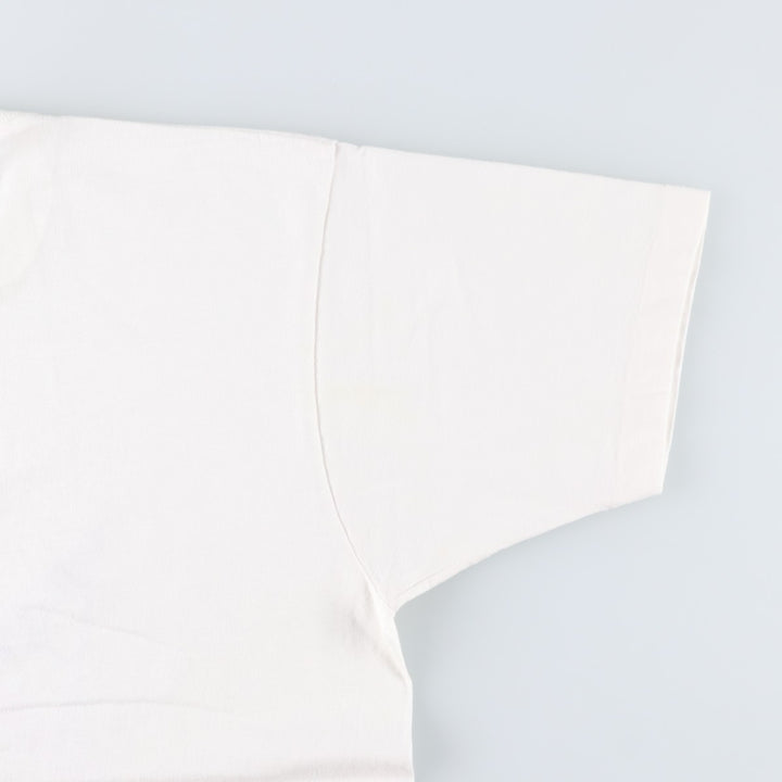 80'S Fruit of the Loom Best Print T-Shirt, Made in USA, Men's XL equivalent, Vintage cotton white type Vintage Second Hand