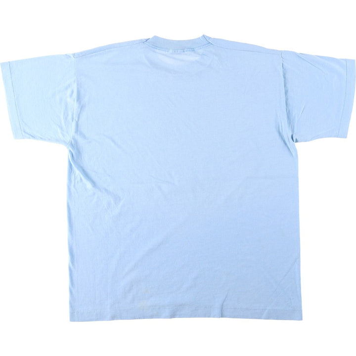 90'S Fruit of the Loom printed T-shirt, made in the USA, men's XL size, vintage cotton Blue type light blue Vintage Second Hand