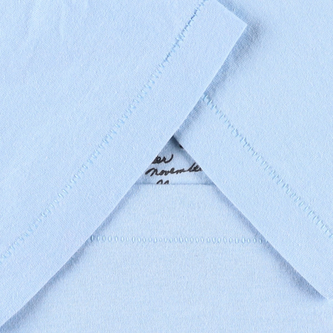 90'S Fruit of the Loom printed T-shirt, made in the USA, men's XL size, vintage cotton Blue type light blue Vintage Second Hand