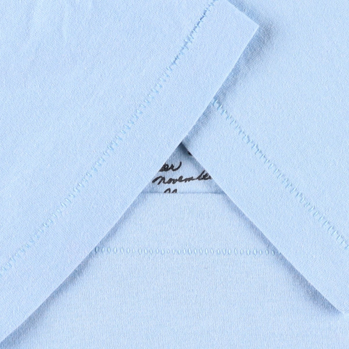90'S Fruit of the Loom printed T-shirt, made in the USA, men's XL size, vintage cotton Blue type light blue Vintage Second Hand