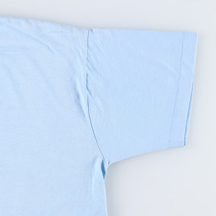 90'S Fruit of the Loom printed T-shirt, made in the USA, men's XL size, vintage cotton Blue type light blue Vintage Second Hand