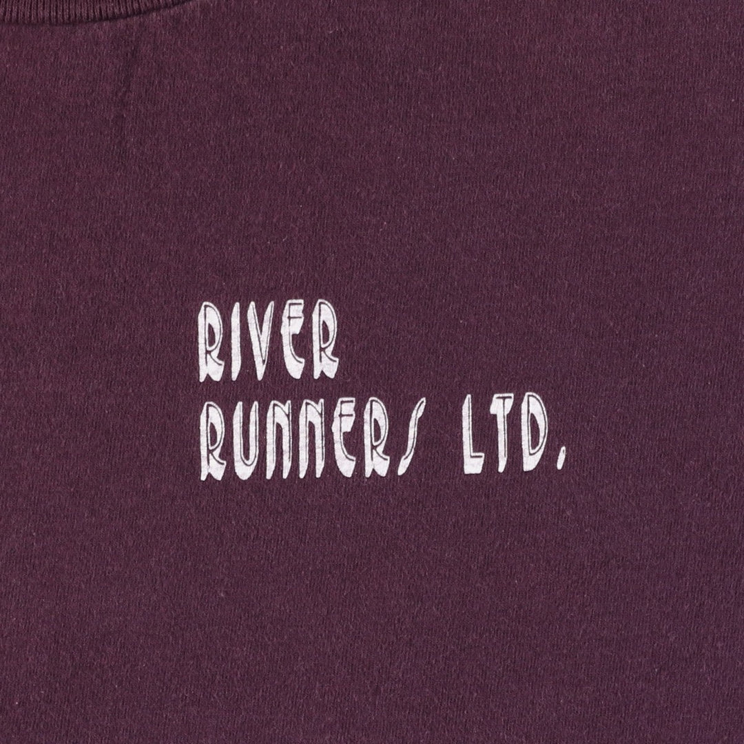 90'S ONEITA POWER-T Printed T-shirt, Men's XL, Vintage cotton purple type Vintage Second Hand