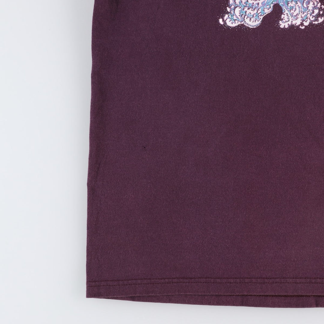 90'S ONEITA POWER-T Printed T-shirt, Men's XL, Vintage cotton purple type Vintage Second Hand