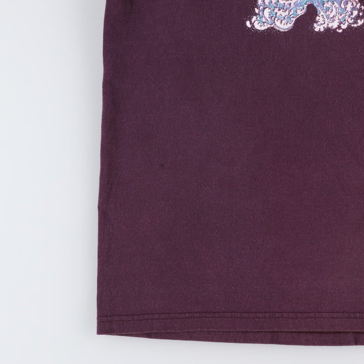 90'S ONEITA POWER-T Printed T-shirt, Men's XL, Vintage cotton purple type Vintage Second Hand