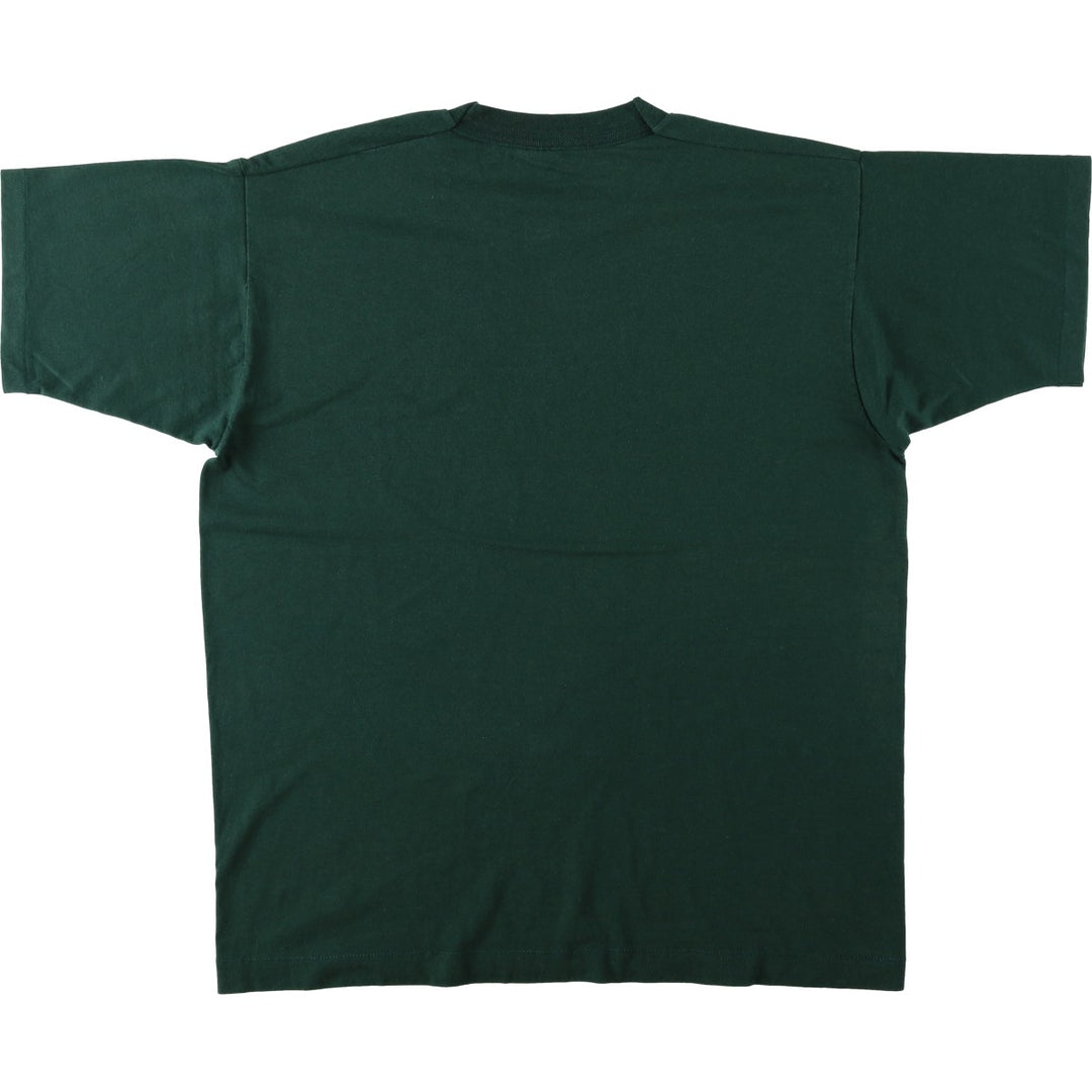 90'S Fruit of the Loom printed T-shirt, made in the USA, men's XL size, vintage cotton green type Vintage Second Hand