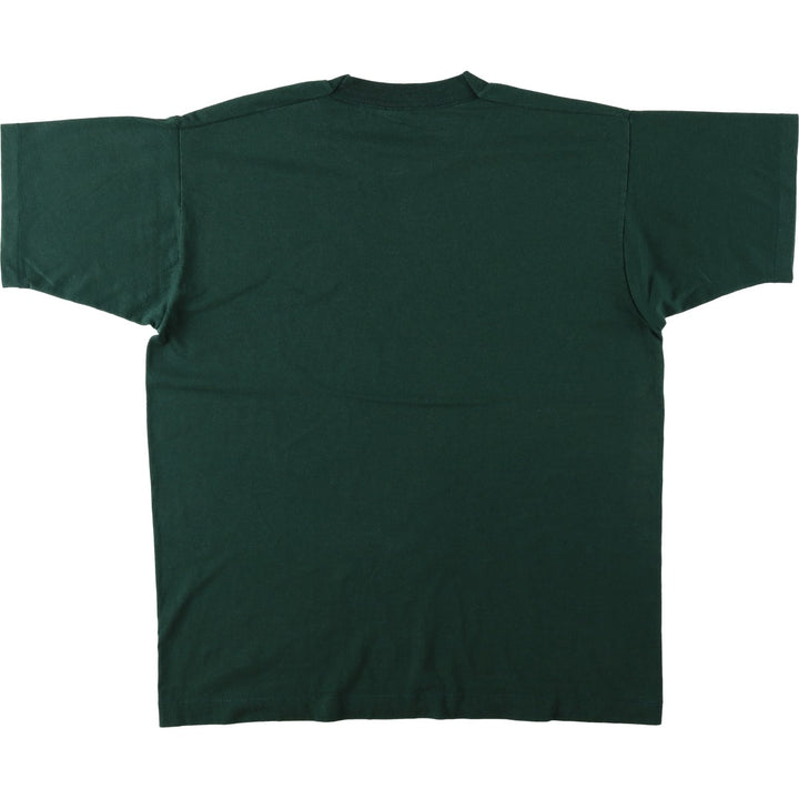 90'S Fruit of the Loom printed T-shirt, made in the USA, men's XL size, vintage cotton green type Vintage Second Hand