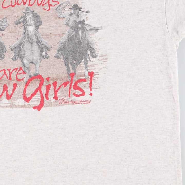 Vintage 90'S TULTEX printed T-shirt, men's XL size cotton white type Vintage Second Hand