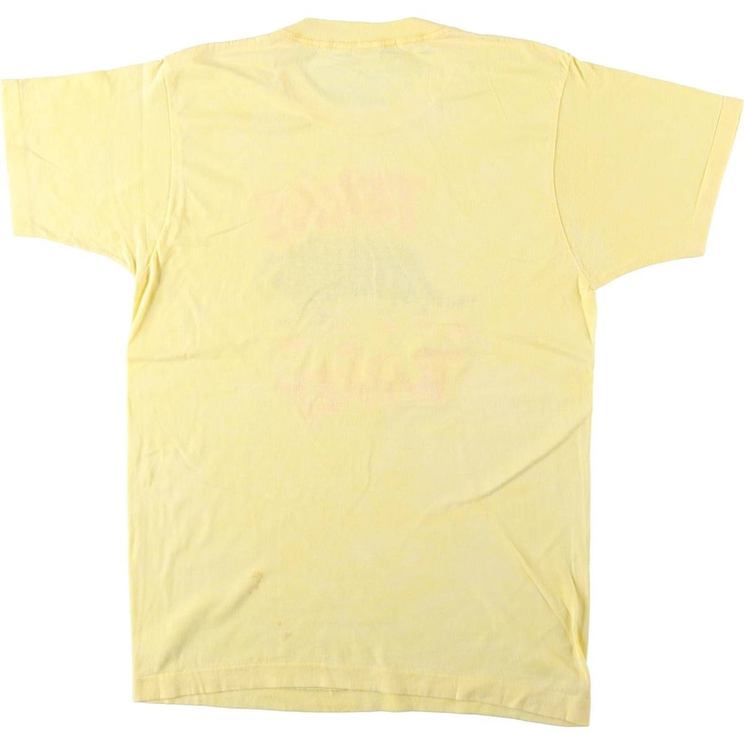 Tropix Togs Printed T-Shirt, Made in USA, Men's Size L cotton yellow type Vintage Second Hand