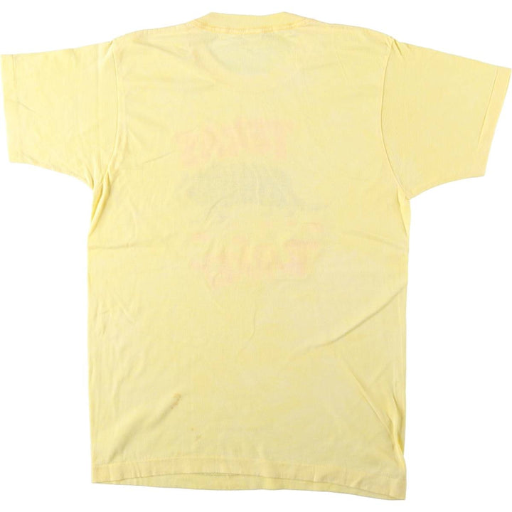 Tropix Togs Printed T-Shirt, Made in USA, Men's Size L cotton yellow type Vintage Second Hand