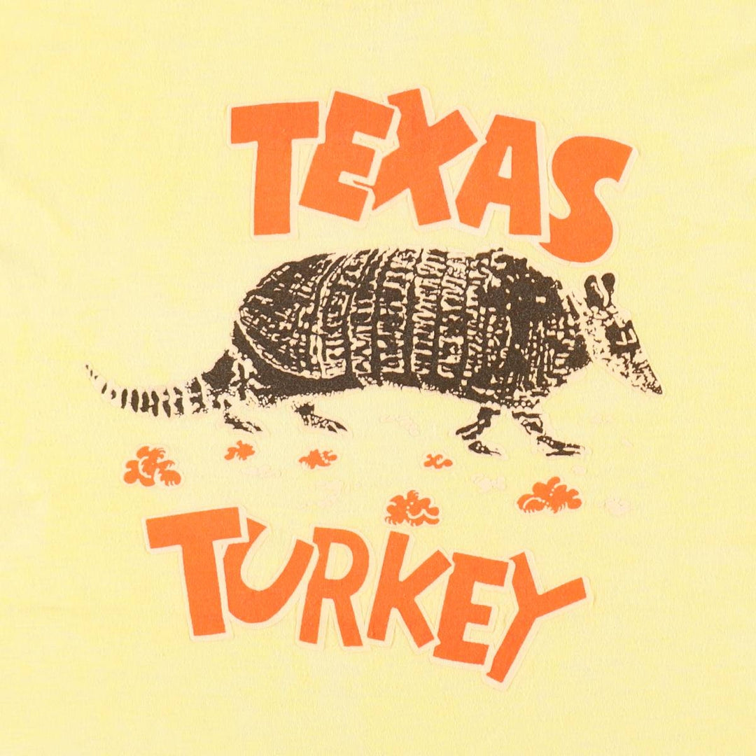 Tropix Togs Printed T-Shirt, Made in USA, Men's Size L cotton yellow type Vintage Second Hand