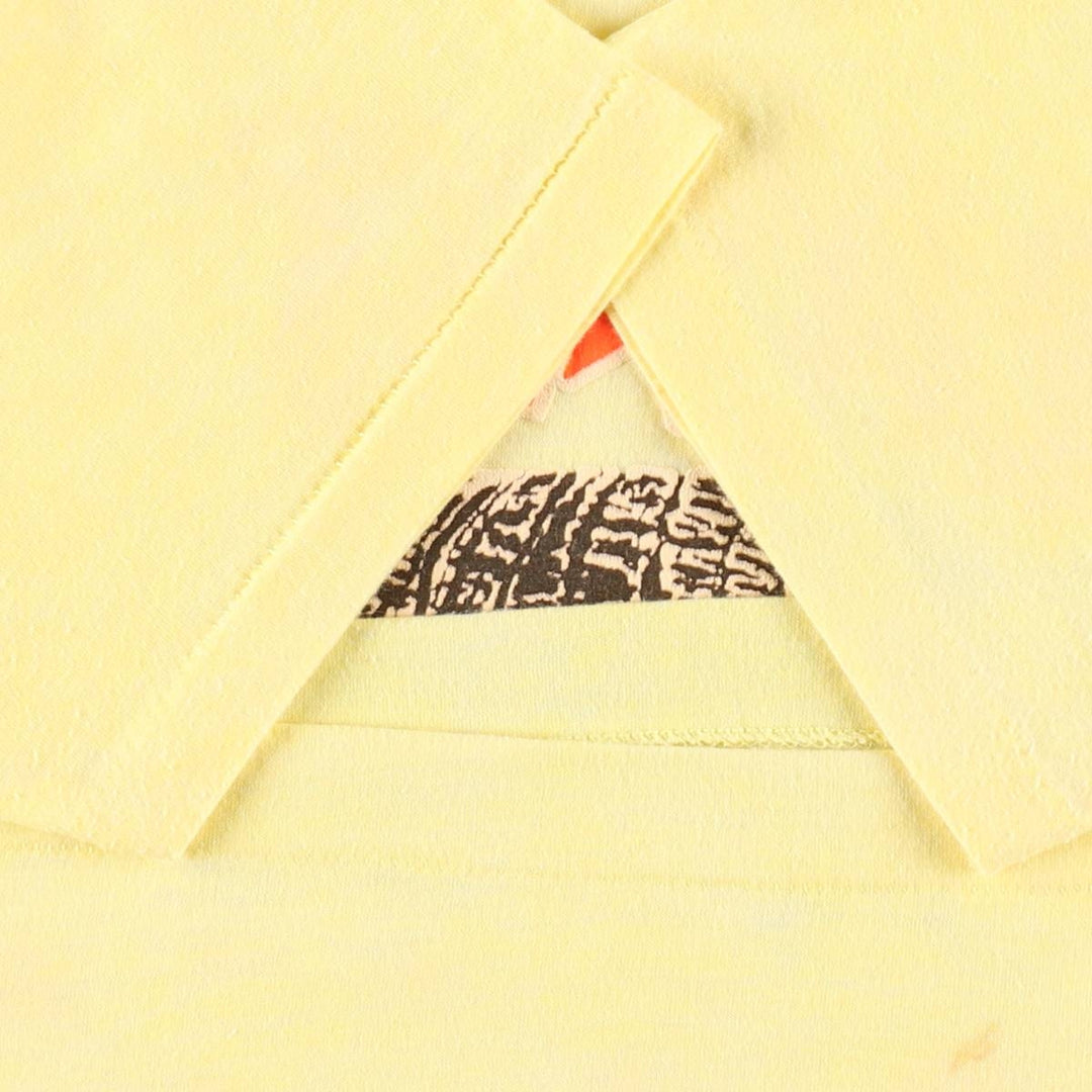 Tropix Togs Printed T-Shirt, Made in USA, Men's Size L cotton yellow type Vintage Second Hand