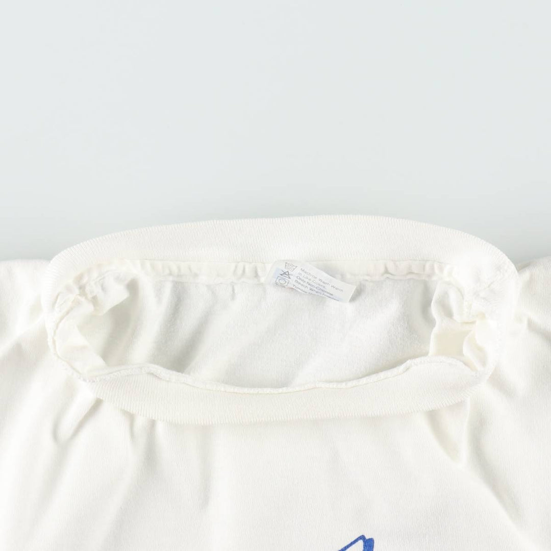 80'S Hanes BEEFY-T Blue Tag Printed T-Shirt, Made in USA, Men's XXL equivalent, Vintage cotton white type Vintage Second Hand