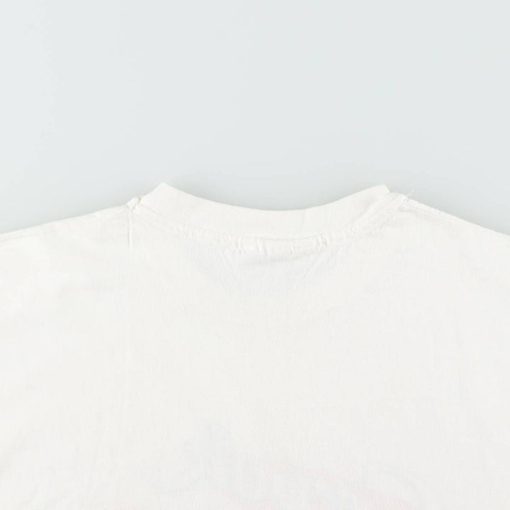 80'S Hanes BEEFY-T Blue Tag Printed T-Shirt, Made in USA, Men's XXL equivalent, Vintage cotton white type Vintage Second Hand