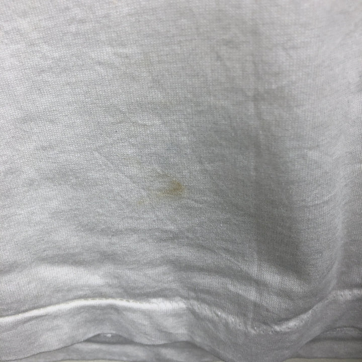 90'S Center Star Print T-Shirt, Made in USA, Men's XL equivalent, Vintage polyester white type Vintage Second Hand