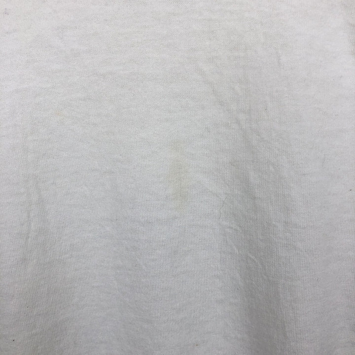 90'S Center Star Print T-Shirt, Made in USA, Men's XL equivalent, Vintage polyester white type Vintage Second Hand