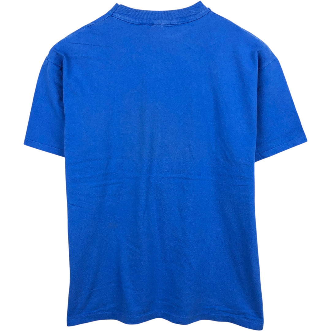 90'S Hanes BEEFY-T Blue Tag Printed T-Shirt Made in USA Men's Size L Vintage cotton blue type Vintage Second Hand