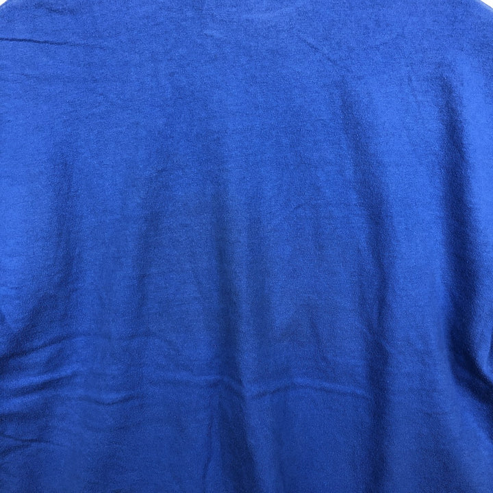 90'S Hanes BEEFY-T Blue Tag Printed T-Shirt Made in USA Men's Size L Vintage cotton blue type Vintage Second Hand